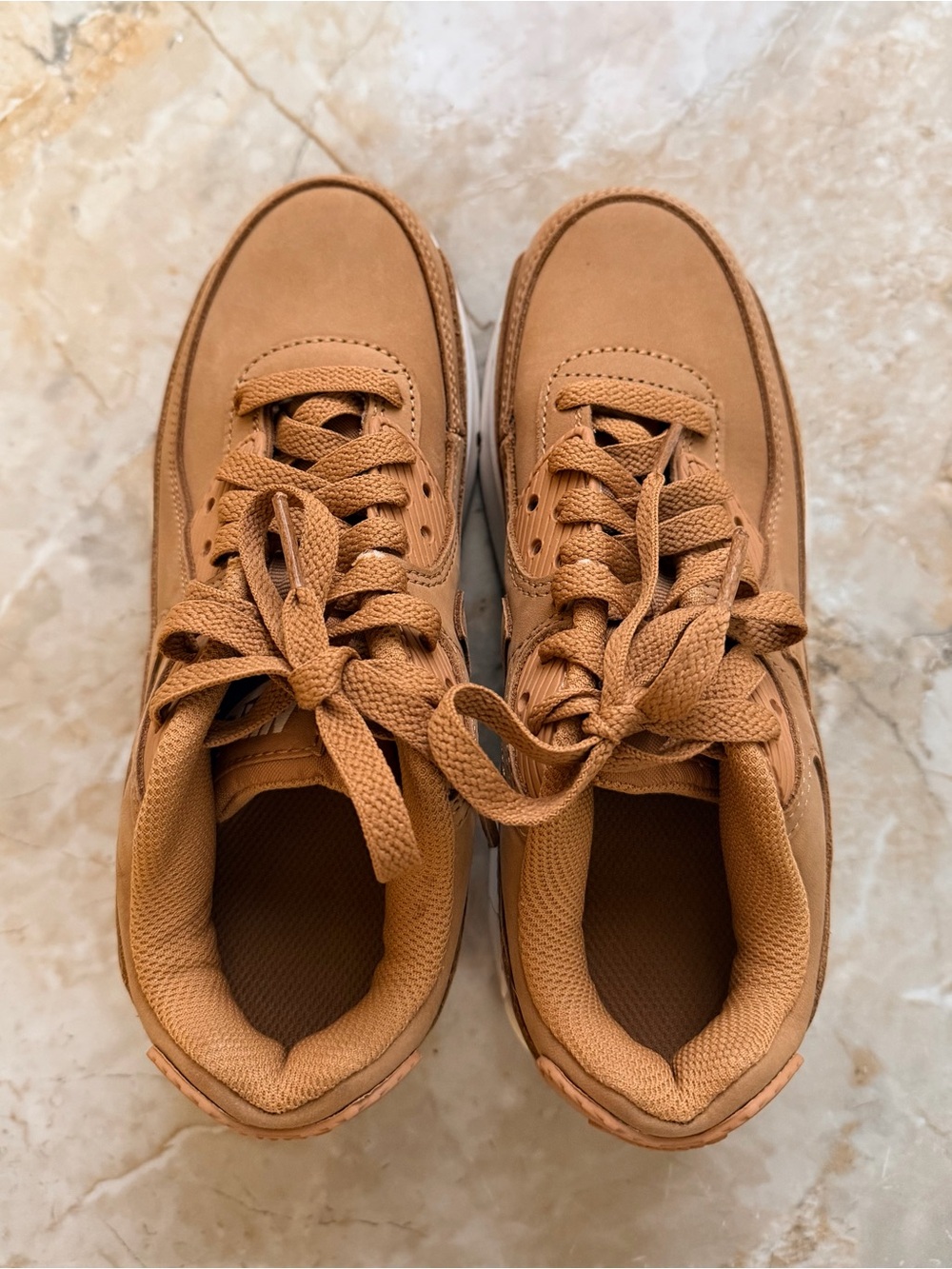 2024 Nike Air Max 90 GS Size 1.5Y – Flax/Sail/Flax – Brand New No Box